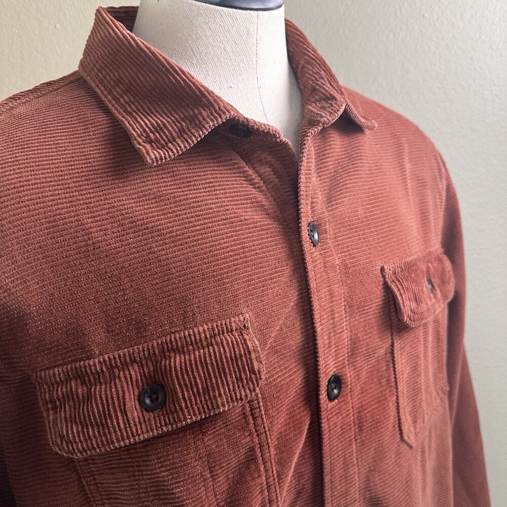 Pacific Northwest Union SEA WA Shacket shirt Men XXL Corduroy Burnt Orange